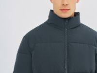 Утеплённая куртка с воротником-стойкой, Серый