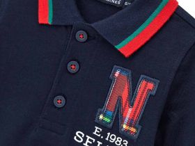 Поло с длинным рукавом для маленького мальчика