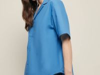 Блузка из хлопка с коротким рукавом