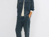 Рубашка из вельвета с эффектом стирки, Синий