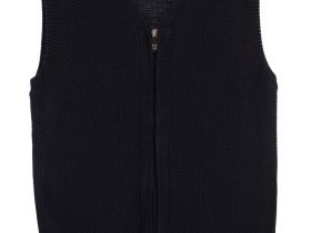 Жилет вязаный на молнии