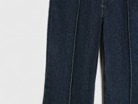 Джинсы клёш с высокой посадкой, Синий