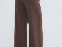 Широкие брюки с эластичным поясом, Коричневый