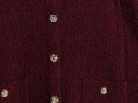 Укороченный кардиган из махровой пряжи, Фиолетовый