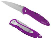 Полуавтоматический складной нож Kershaw Leek 1660PUR, сталь Sandvik™ 14C28N, рукоять анодированный алюминий, фиолетовый