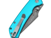 Складной нож Tenable Fenrir, сталь Damascus, рукоять алюминий, голубой