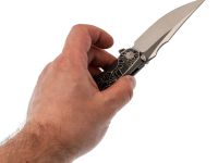 Складной нож We Knife Quinseris, сталь M390, рукоять титан/карбон