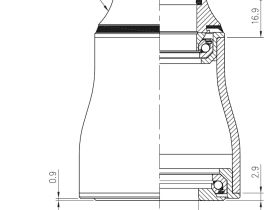 Рулевая колонка FSA 1.5E ZS-1 NO.57E-1, 1.5" - 1 1/8" рама, для прямых вилок 1 1/8" (черный посадочный 44 и 55.95 мм / внешний 50 и 62 мм)