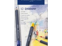 Набор карандашей цветных Faber-castell "Goldfaber" 12 шт, в металлической коробке