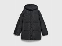 Пуховик с натуральным утеплителем, Черный