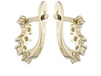 Серьги из желтого золота с бриллиантами э0301сг10172900