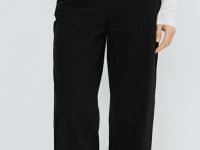 Прямые брюки из вельвета, Черный