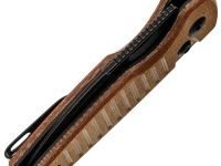 Складной нож Kizer Parakeet, сталь Nitro-V, рукоять коричневая микарта