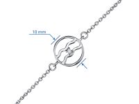 Браслет из серебра с бриллиантом э0601бр06210516