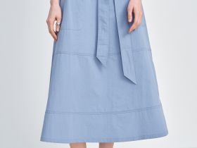 Юбка миди с поясом