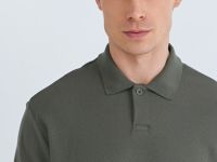 Поло из текстурной хлопковой ткани, Коричневый