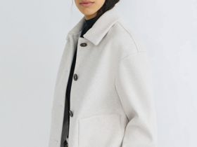 Куртка из пальтовой ткани, Бежевый