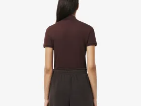 Женское поло Lacoste приталенного кроя из эластичного хлопка