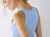 Майка в рубчик, Голубой