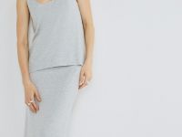 Вязаная юбка с кашемиром, Серый