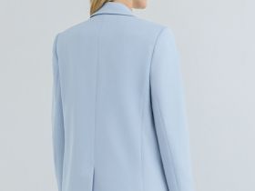 Однобортный жакет, Голубой