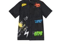 Сорочка текстильная джинсовая для мальчиков