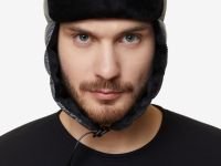 Пуховая шапка-ушанка BASK