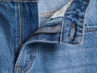 Прямые джинсы с высокой посадкой, Синий