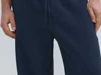 Широкие брюки на кулиске, Синий