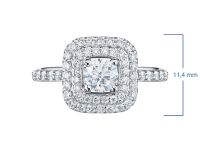 Классическое кольцо из белого золота с бриллиантами э4001кц06200908