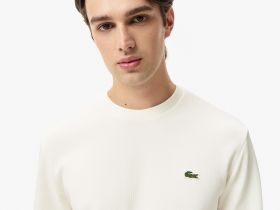 Мужская хлопковая футболка Lacoste с длинным рукавом