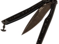 Нож-бабочка (балисонг) НОКС Эльф Black, сталь D2, рукоять G10