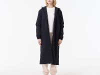 Женская длинная парка Lacoste с капюшоном и боковым клапаном на пуговицах