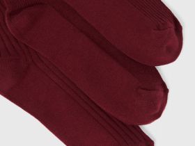 Носки в рубчик, 3 пары, Фиолетовый