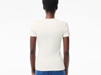 Женская футболка Lacoste Slim Fit из хлопка в рубчик