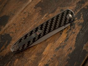 Складной нож CJRB Ria, сталь 12C27N, рукоять карбон