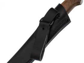 Охотничий нож КМЕТЬ Воронёнок, порошковая сталь M390, рукоять стабилизированная карельская береза