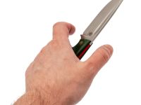 Нож Райбек №1, сталь Elmax, рукоять микарта зеленая