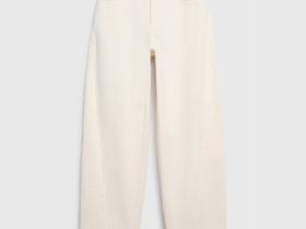 Джинсы Barrel с высокой посадкой, Бежевый