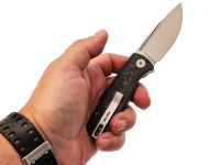Складной нож Petrified BELUGA, сталь 14C28N, рукоять Carbon Fiber