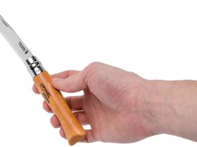 Нож складной Opinel №9 VRN Carbon Tradition, сталь AFNOR XC90 Carbon Steel, рукоять бук, 113090