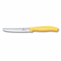 Нож столовый серрейтор Victorinox Swiss Classic 11 см, нержавеющая сталь, рукоять пластик, желтый