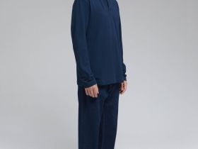 Поло из хлопка пике с длинным рукавом