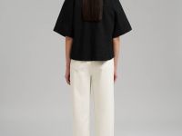 Свободная блузка изо льна и хлопка