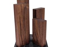 Подставка для ножей магнитная Woodinhome Stonehenge KS051SWN-ST, орех/мрамор