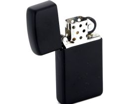 Зажигалка ZIPPO Black Matte, латунь с порошковым покрытием, черный, матовая, 30х55х10 мм