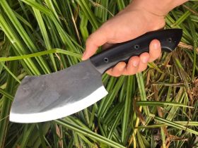 Тяпка Туристическая №1, сталь ХВГ, граб, Мастерская Ваулина