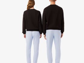 Хлопковые спортивные брюки Lacoste унисекс