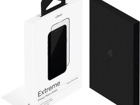 Защитное стекло uBear Extreme Nano Shield Privacy для Apple iPhone 16 Pro Max с чёрной рамкой