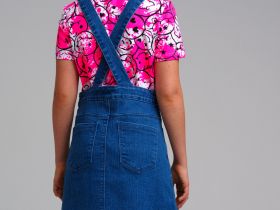 Сарафан текстильный джинсовый для девочек